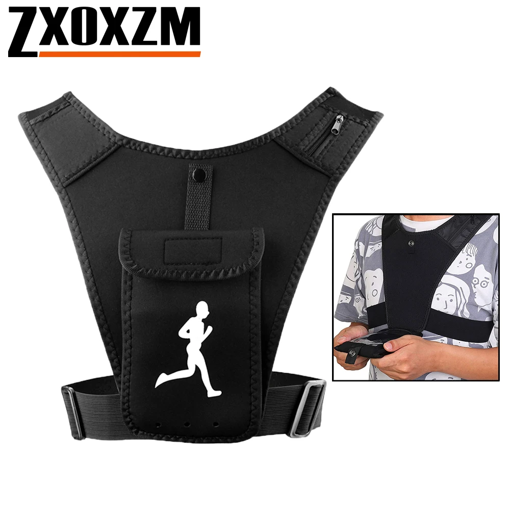 Running Gear Essential - Adjustable Running Vest Phone Holder for