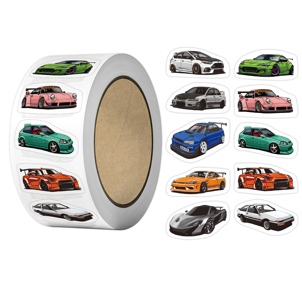 Blister Plaster Sport - 500 Pcs Mini Sports Car Stickers