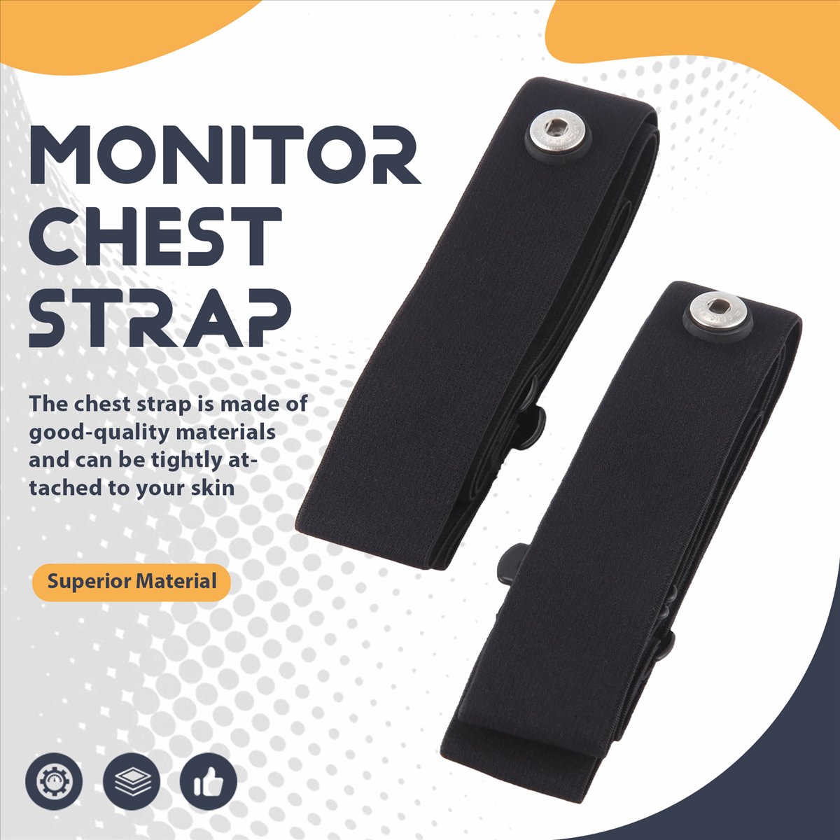 AA83 2Pcs Elastic Heart Rate C - Heart Rate Strap Chest review and price