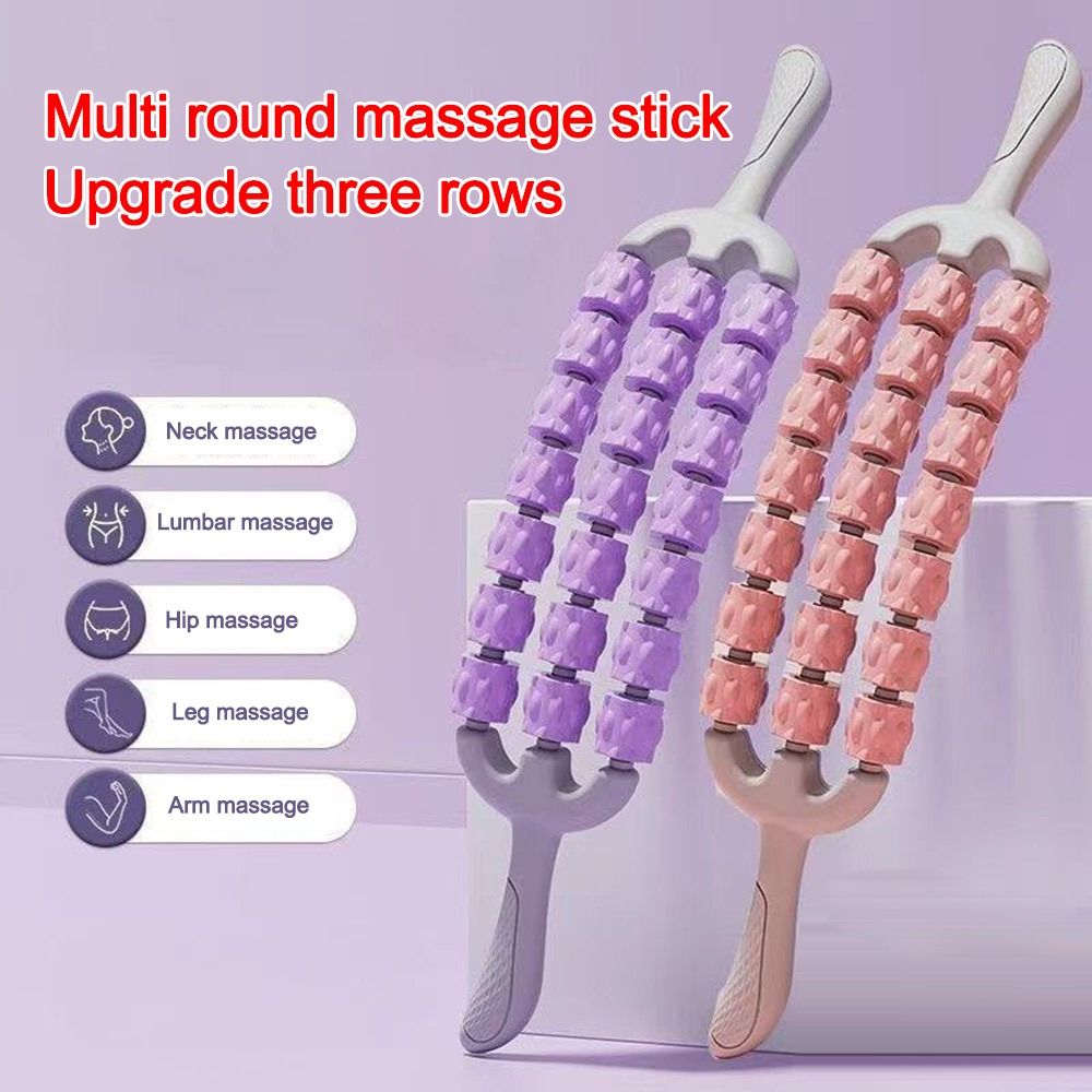 Portable Three-row Yoga Massag - Muscle Roller Stick review and price