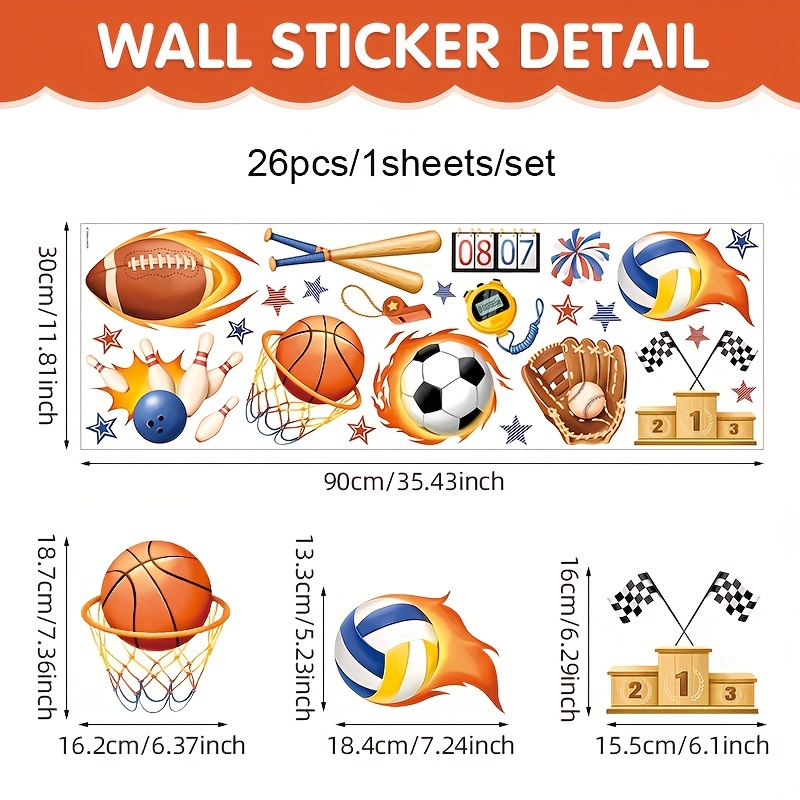 1pc All Sports Ball Themed Wal - Blister Plaster Sport review and price