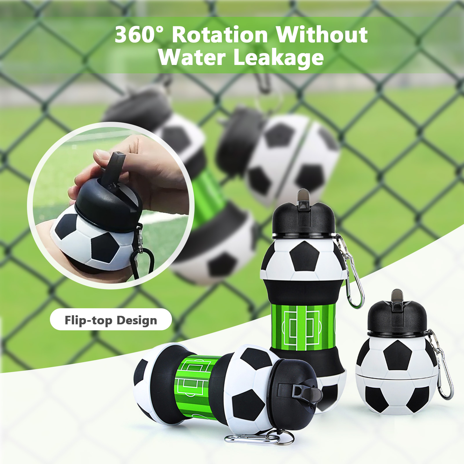 550ml Foldable Football Water  - Running Gear Kids review and price